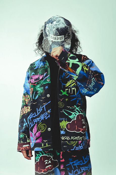 Graffiti Black Jacket - dawntown