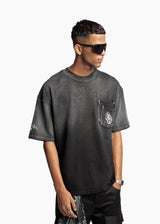 EVEMEN ATELIER T-SHIRT - OMBRE BLACK