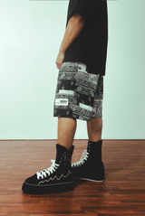 Paisley Black Shorts - dawntown