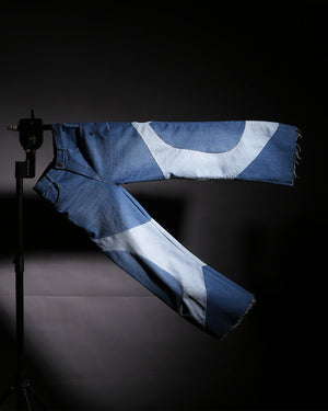 FOUNDER BLUE'S- Dual Colour Block Denim Cargo