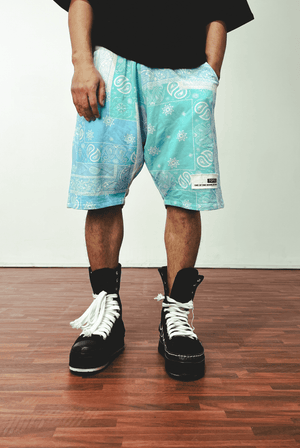 Paisley Blue Shorts - dawntown