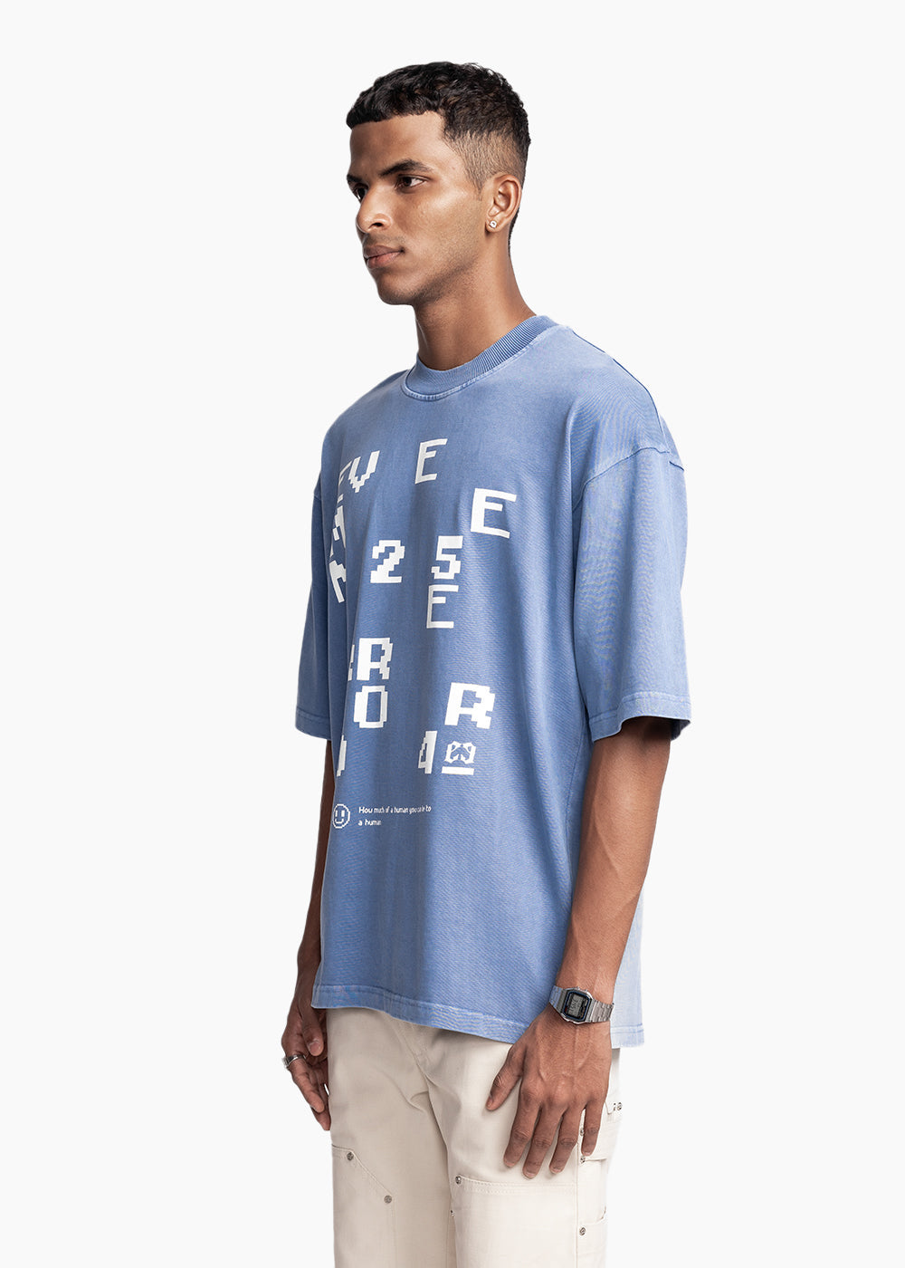 EVEMEN ERROR T-SHIRT - WASHED BLU