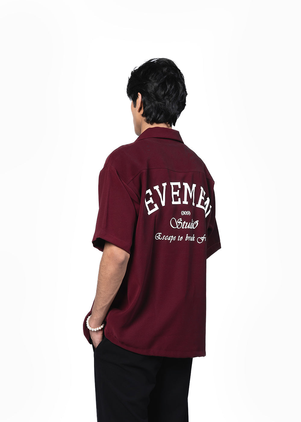 EVEMEN BOWLING SHIRT - WINE