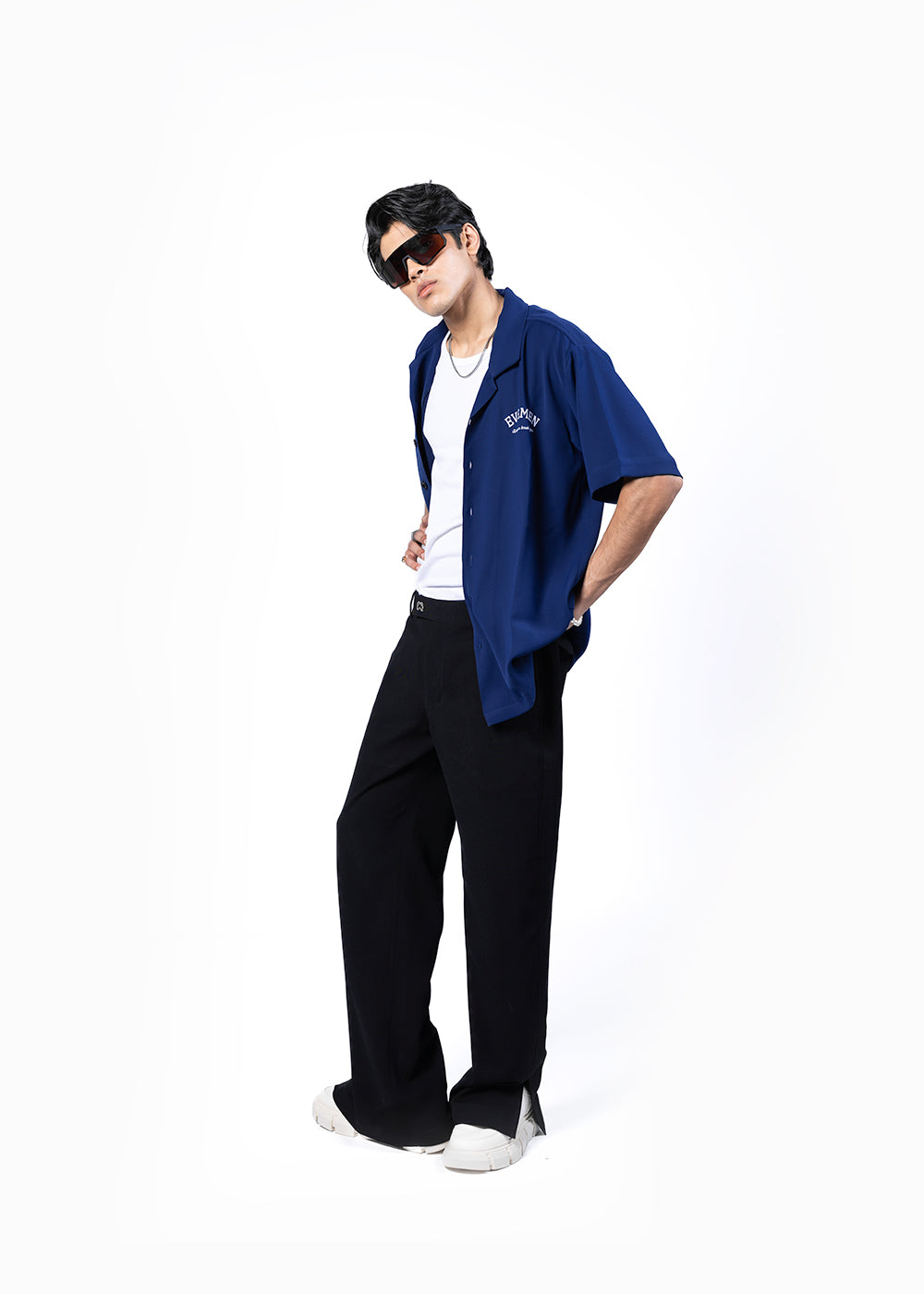 EVEMEN BOWLING SHIRT - BLUE