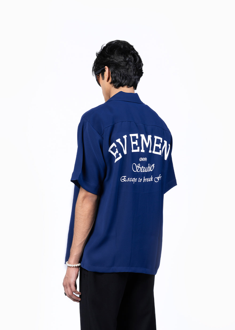 EVEMEN BOWLING SHIRT - BLUE