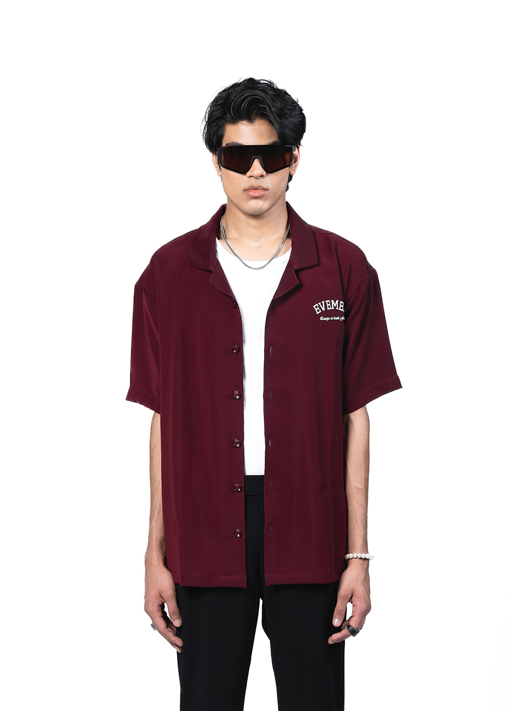 EVEMEN BOWLING SHIRT - WINE