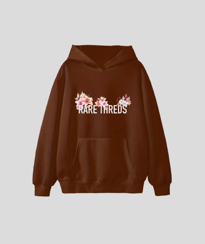 Brown Embroidery Hoodie