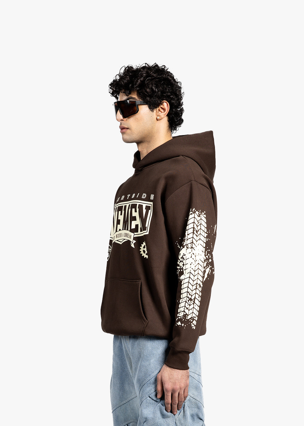 EVEMEN DRIFT HOODIE - BROWN