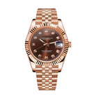 Build Your Own Datejust Chocolate Crystals Rose Gold