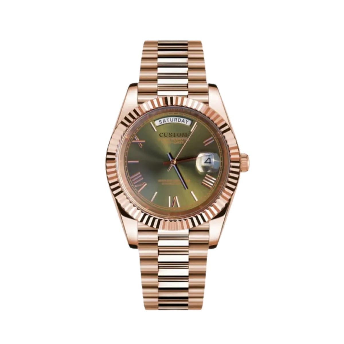 Build Your Own Day Date Olive Rose (Original Seiko Movement)