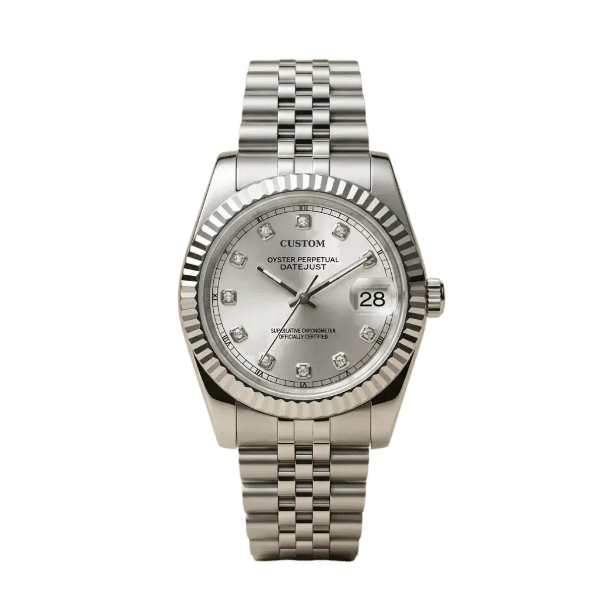 Build Your Own Datejust Silver Diamond