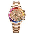 Build Your Own Daytona Rose Gold Rainbow Ice