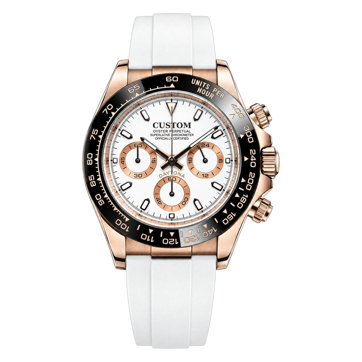 Build Your Own Daytona Rose Gold White