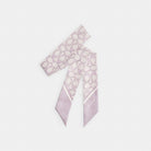 Coach Textured Signature Print Silk Skinny Scarf Wisteria Purple