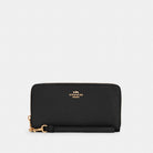 Coach Long Zip Around Wallet Gold Black