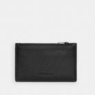 Coach Zip Card Case Gunmetal Black
