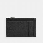 Coach Zip Card Case Gunmetal Black