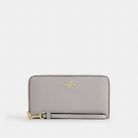 Coach Long Zip Around Wallet Gold Dove Grey