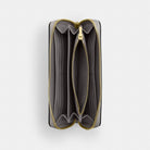 Coach Long Zip Around Wallet Gold Dove Grey