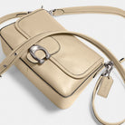 Coach Soft Tabby Shoulder Bag Silver Ivory
