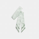 Coach Signature Print Silk Skinny Scarf Pistachio