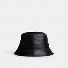 Coach Leather Bucket Hat Black