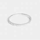 Coach Signature Pavé Hinged Bangle Silver