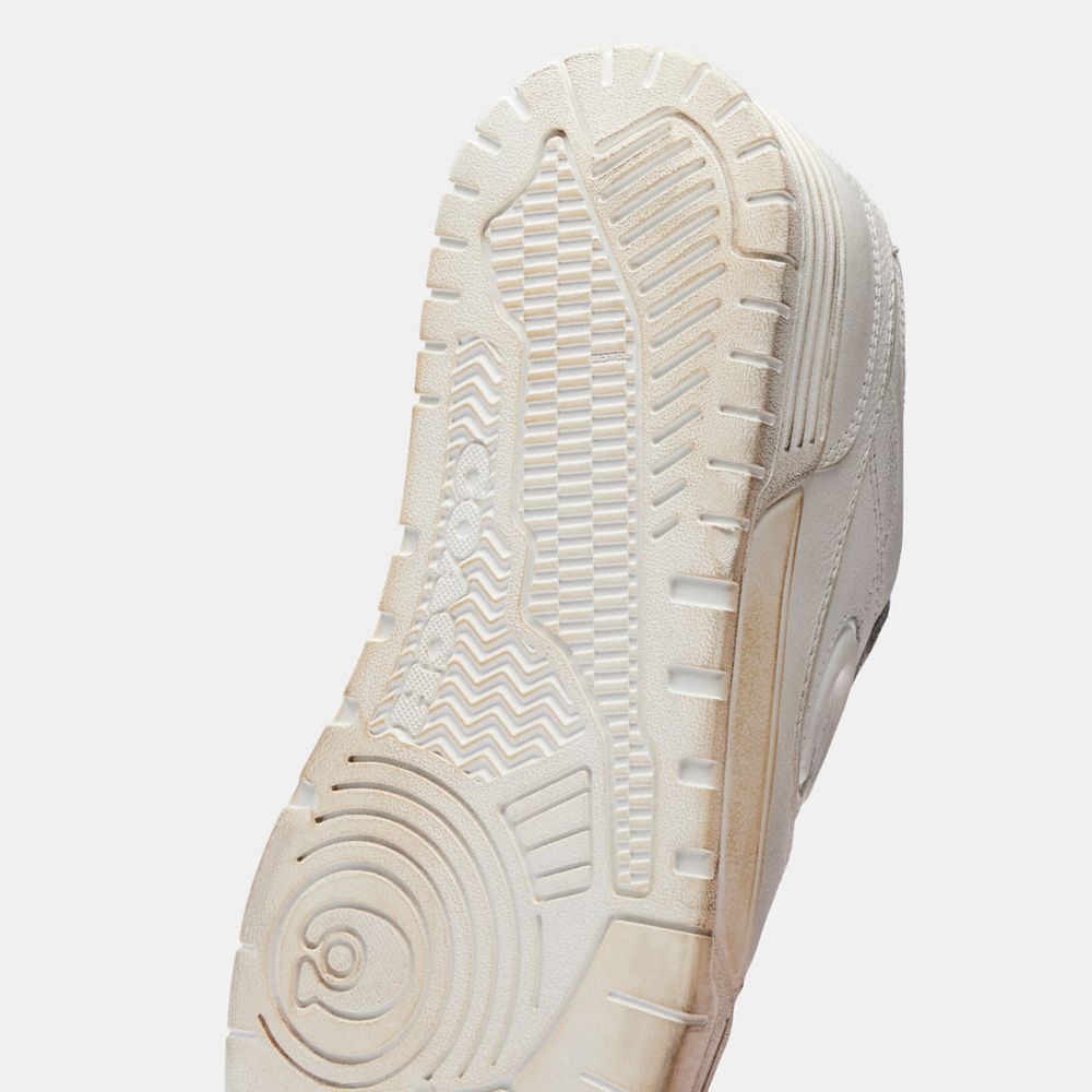 Women's Coach Soho Sneaker In Loved Leather White