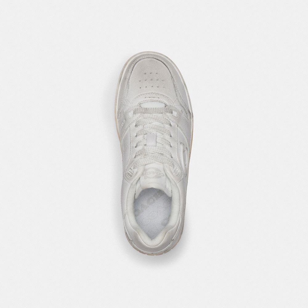 Women's Coach Soho Sneaker In Loved Leather White