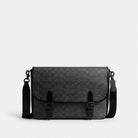 Coach Hitch Messenger Bag In Signature Canvas Charcoal