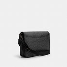 Coach Hitch Messenger Bag In Signature Canvas Charcoal