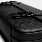 Coach Hitch Messenger Bag In Signature Canvas Charcoal