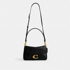 Coach Soft Tabby Shoulder Bag Brass Black