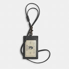 Coach Id Lanyard In Signature Canvas Charcoal