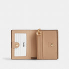 Coach Snap Wallet With Signature Canvas Gold Dark Natural Multi
