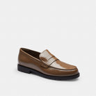 Men's Coach Reagan Penny Loafer Dark Stone