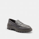 Men's Coach Loafer With Signature Print Charcoal