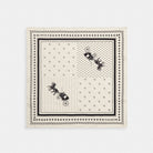 Coach Horse And Carriage Dot Print Silk Bandana Chalk & Black