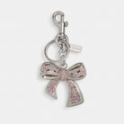 Coach Bow Bag Charm Silver Purple