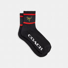Coach Rexy Quarter Crew Socks Black