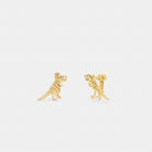 Coach Skeletal Rexy Clip On Stud Earrings Gold