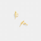 Coach Skeletal Rexy Clip On Stud Earrings Gold