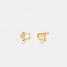 Coach Signature Clip On Earrings Gold