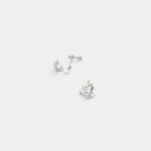 Coach Sculpted C Clip On Earrings Silver