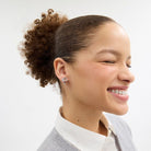 Coach Sculpted C Clip On Earrings Silver