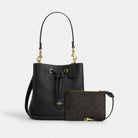 Coach Rowan Bucket Bag Gold Black