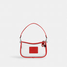 Coach Stadium Swinger Bag Silver Sport Red