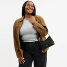 Coach Laurel Small Shoulder Bag Gold Black