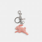 Coach Bunny Bag Charm Silver Pink