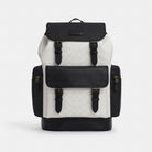 Coach Sprint Backpack In Colorblock Signature Canvas Gunmetal Chalk Black